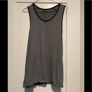 Lululemon- Men’s black and white stripe tank top